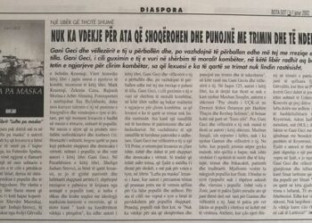 Gani Geci ka shpërndarë një artikull të gazetës “Bota sot” të realizuar 18 vite më parë – ka disa fjalë edhe për gazetarin