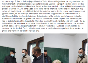 Malësorët e Detroitit përkrahin shkollën shqipe në Dacaj të Rozhajës