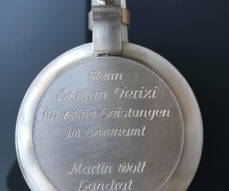 Osman Ferizi merr mirënjohje nga kryetari i Bashkisë së qytetit të Pfaffenhofen z.Wolf