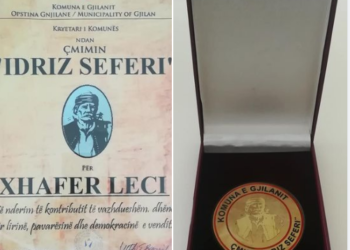 Nderohet me çmimin ” Idriz Seferi” veprimtari Xhafer Leci