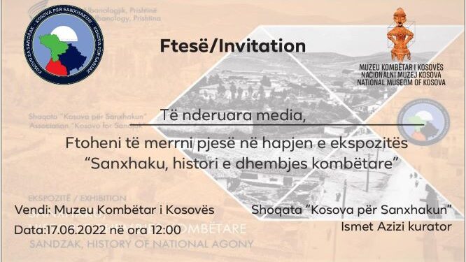 Ftesë për mediat rreth ekspozitës “Sanxhaku, histori e dhembjes kombëtare”