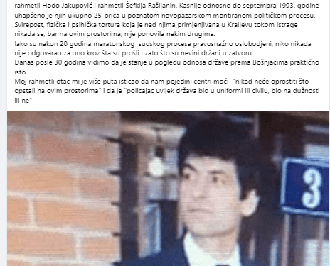 Ahmedin Shkrijel përkujton ditën kur iu burgos babai i ndjerë nga soldateska e Millosheviqit!
