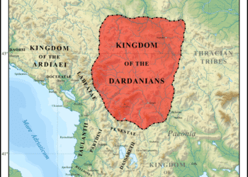 Kingdom of the Dardanians, late 3rd century BC, prior to their conquest of Paeonia and Macedonia.
