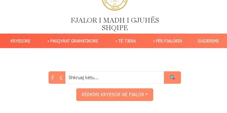 Hapet onlajn “Fjalori i madh i gjuhës shqipe”