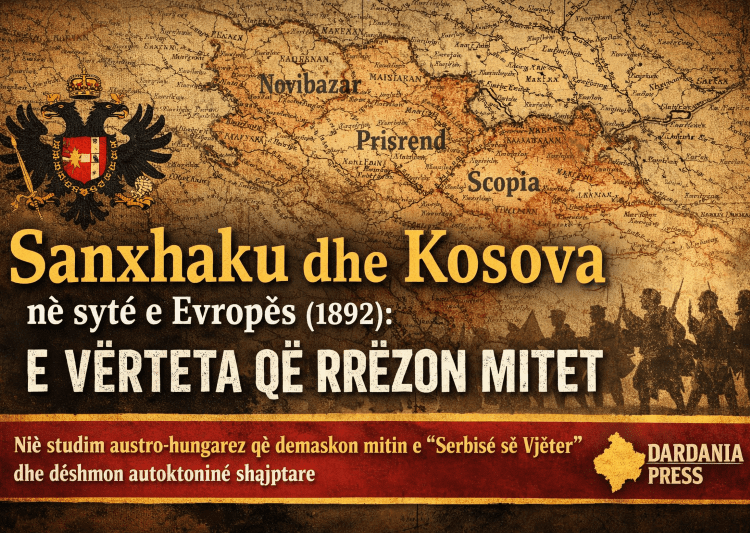 “Sanxhaku dhe Kosova në sytë e Evropës (1892): e vërteta që rrëzon mitet”