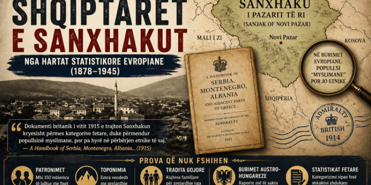 Si u zhduken shqiptaret e Sanxhakut nga hartat evriopiane