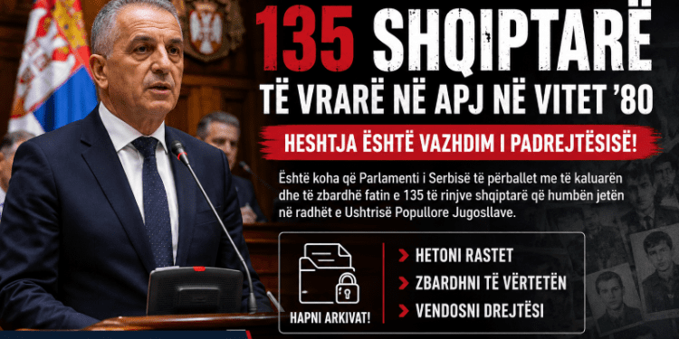 135 shqiptarë të vrarë në APJ – plagë që Serbia vazhdon ta fshehë