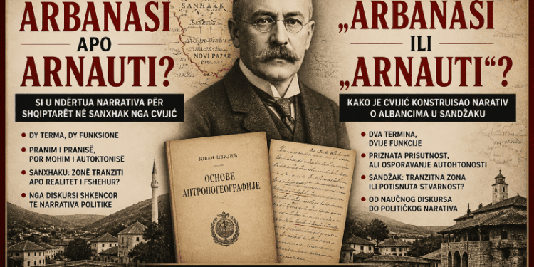 Si u ndërtua narrativa për shqiptarët në Sanxhak nga Jovan Cvijiq