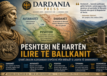 Peshteri në hartën ilire të Ballkanit