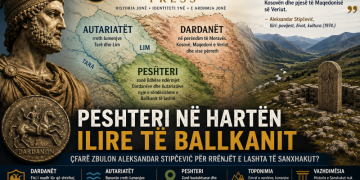 Peshteri në hartën ilire të Ballkanit